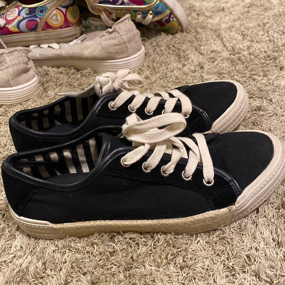 black sneakers